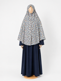Ensemble abaya & khimar en gaze de coton fleuris 🪻